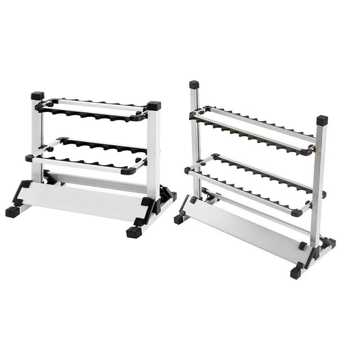 12/24 Hole Multi Functional Fishing Rod Holder Storage Rack Display Organizer - 12Holes