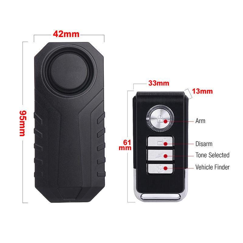 Wireless Anti-Theft Alarm with Remote for Bike Scooter Motorcycle 113dB