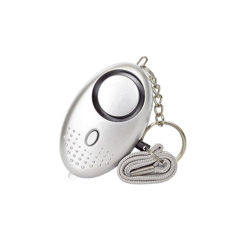 140DB Personal Alarm Keychain with LED Light for Emergency Alert and Assistance - Gold