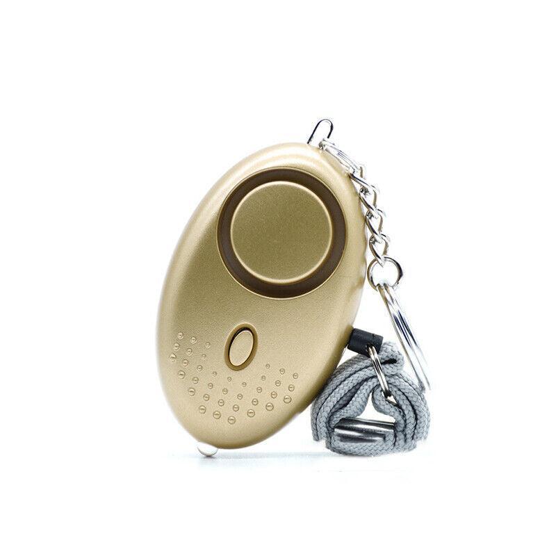 140DB Personal Alarm Keychain with LED Light for Emergency Alert and Assistance - Purple