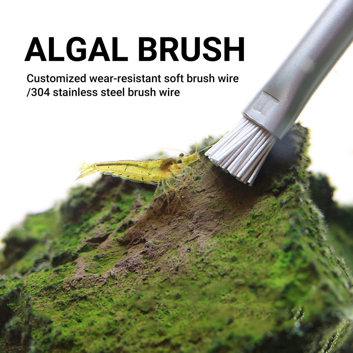 Algae Cleaning Brush for Stone Wood Aquarium Water Grass Landscaping - Soft Brush Wire-23cm