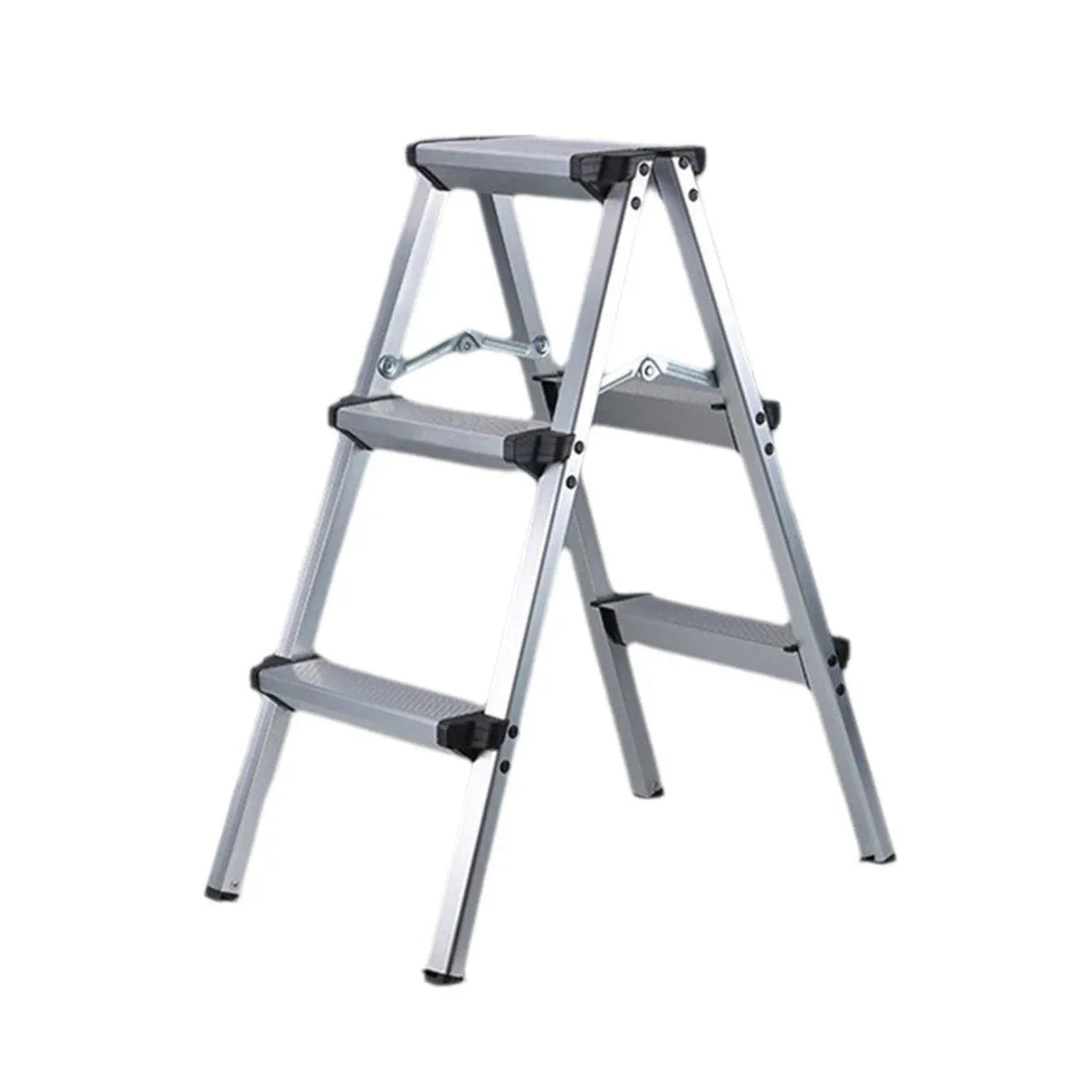 Portable Aluminium 1-3 Step Folding Ladder Anti-Slip Frame Stool for Home Use - 1 step Folding Ladder