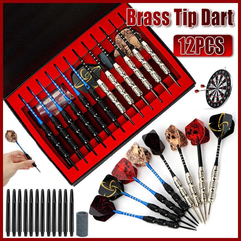 12Pcs 23.2g Iron Tip Dart Set with Aluminum Barrel and Case