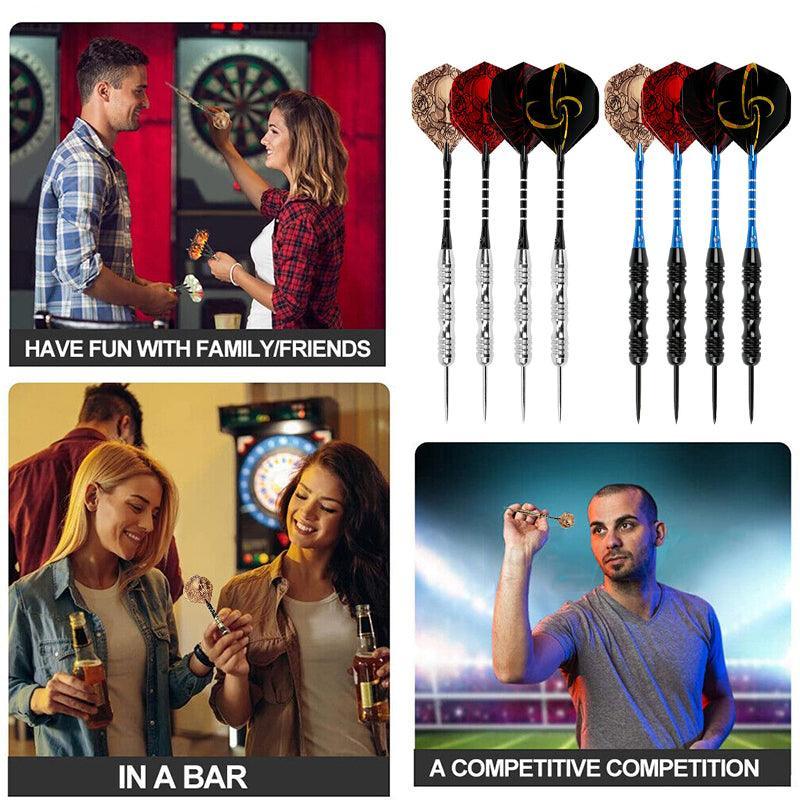 12Pcs 23.2g Iron Tip Dart Set with Aluminum Barrel and Case