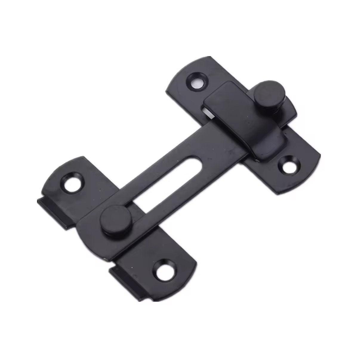 2 Sets 90 Degree Sliding Door Latch Lock Catch Kit for Home Use - Right-Angle-Black-S