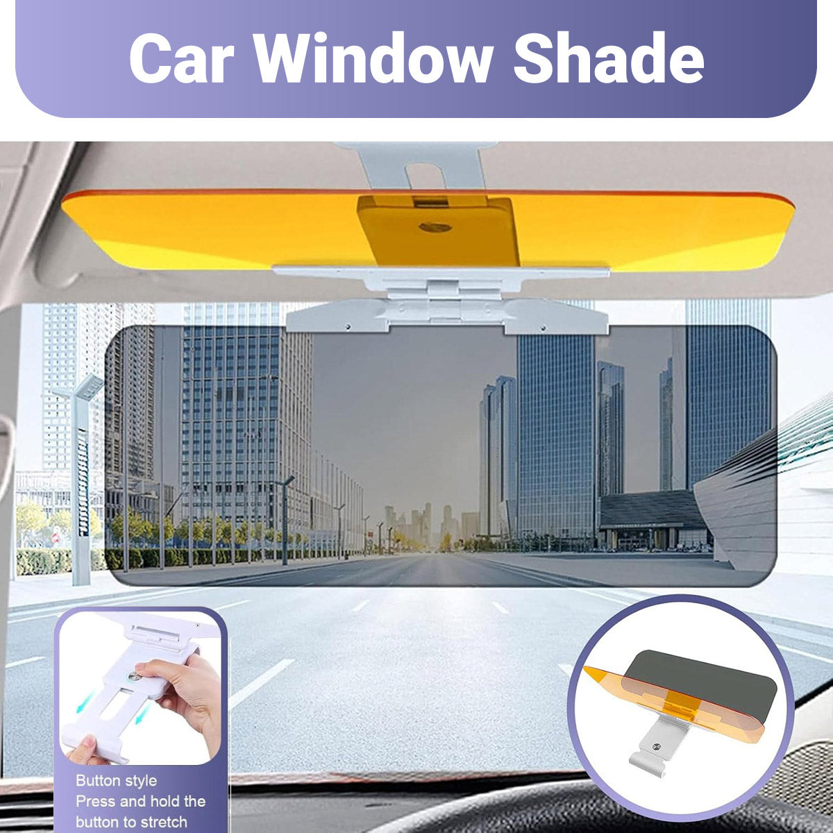 Day Night Anti Glare Sun Visor Mirror High Beam Shield Driver Eye Protection