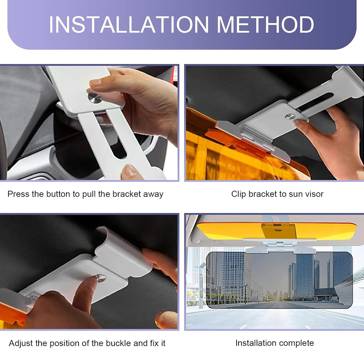 Day Night Anti Glare Sun Visor Mirror High Beam Shield Driver Eye Protection