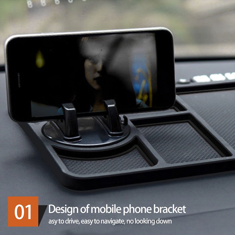 Car Mobile Phone Holder Dashboard Mount Mat Non Slip Grip Stand Anti-Slip Pad - Black