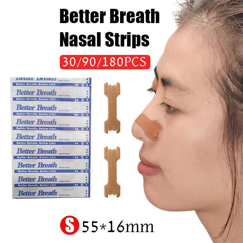 Nasal Strips Stop Snoring Breathe Better Easy Right Anti Snore Nose Strip Medium - 30PCS