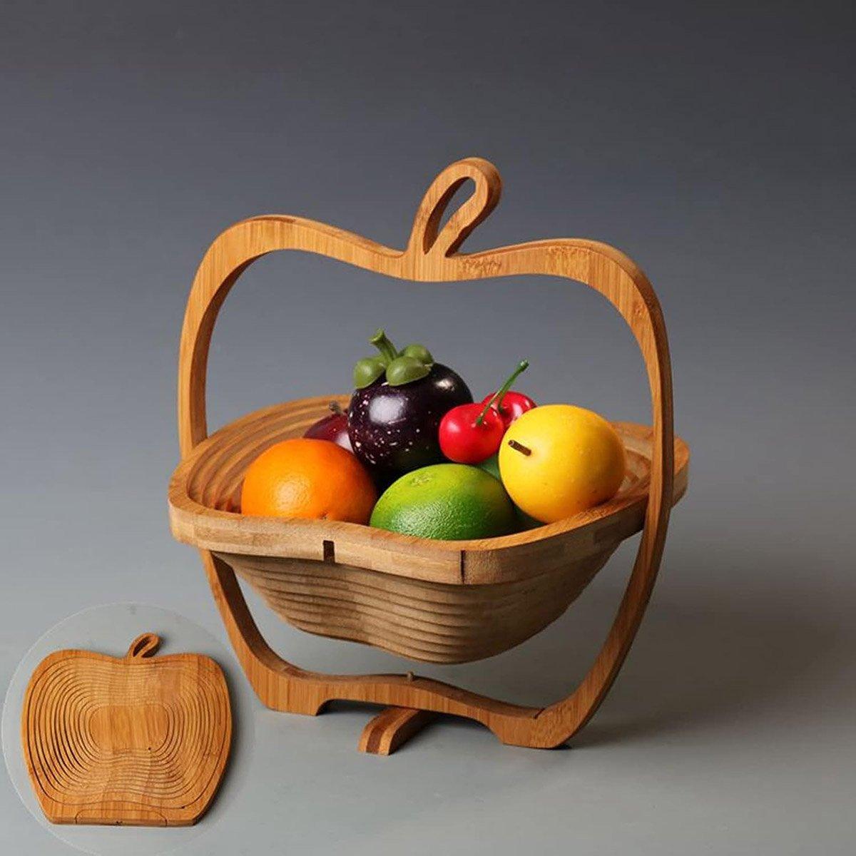 Wooden Fruit and Vegetable Storage Basket for Kitchen Organizing Home Storage