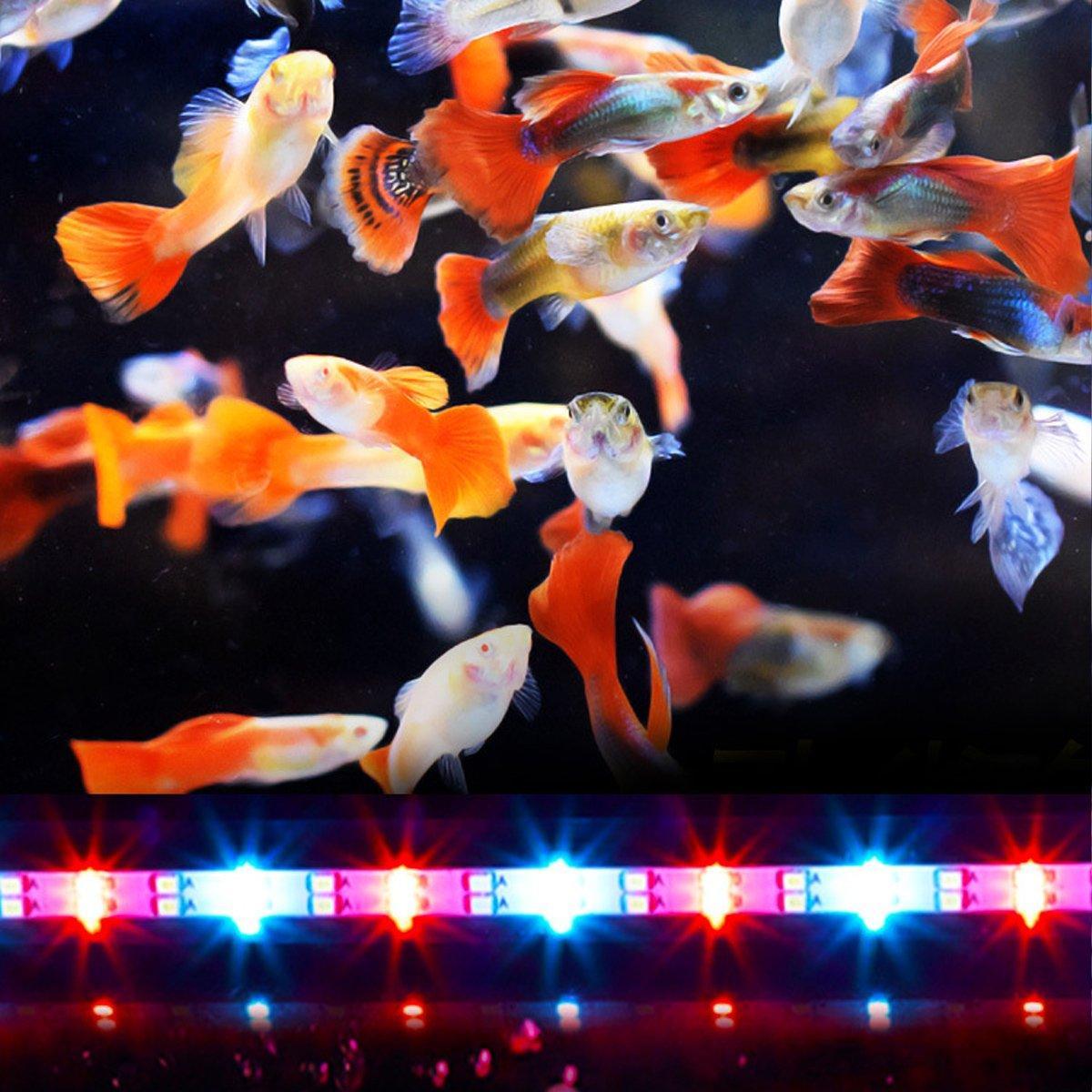 Aquarium Fish Tank Light LED Waterproof Full Spectrum Aqua Lamp RGB - 27cm 44Led