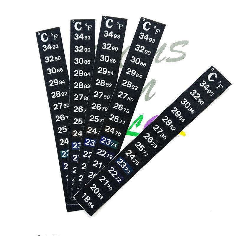 UPTO 10x Aquarium Thermometer Fish Tank Sticker Temperature Strip Dual Scale HOT - 1PC