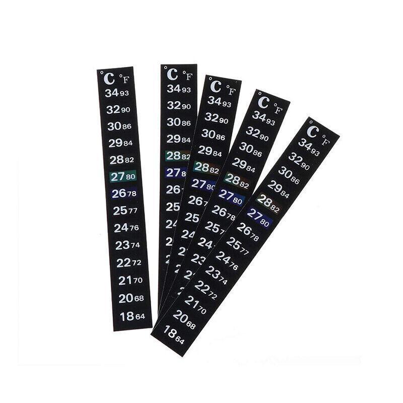 UPTO 10x Aquarium Thermometer Fish Tank Sticker Temperature Strip Dual Scale HOT - 1PC