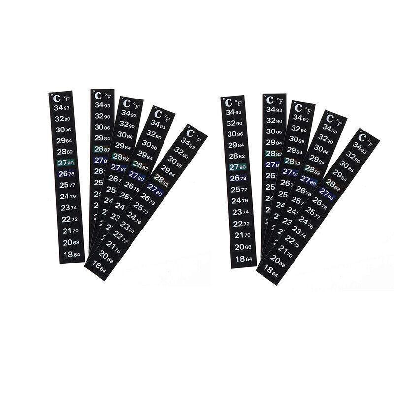 UPTO 10x Aquarium Thermometer Fish Tank Sticker Temperature Strip Dual Scale HOT - 1PC