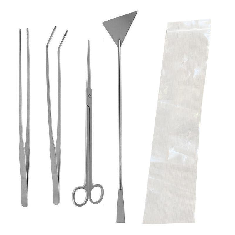 Stainless Steel Aquarium Tool Set Tweezers Scissors Spatula Kit 4 5 6PCS - 4PCS Tool + Bag