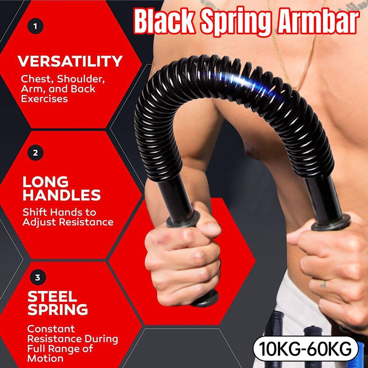 Spring Arm Power Rod Grip Puller Home Fitness Equipment for Strength Training - 60KG