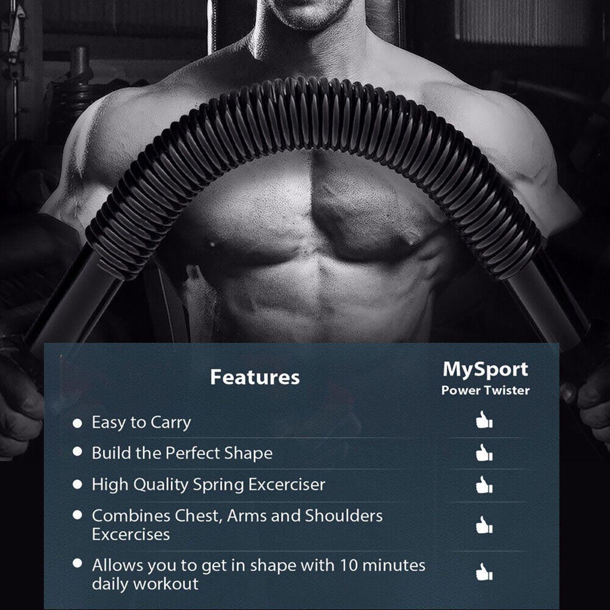 Spring Arm Power Rod Grip Puller Home Fitness Equipment for Strength Training - 60KG