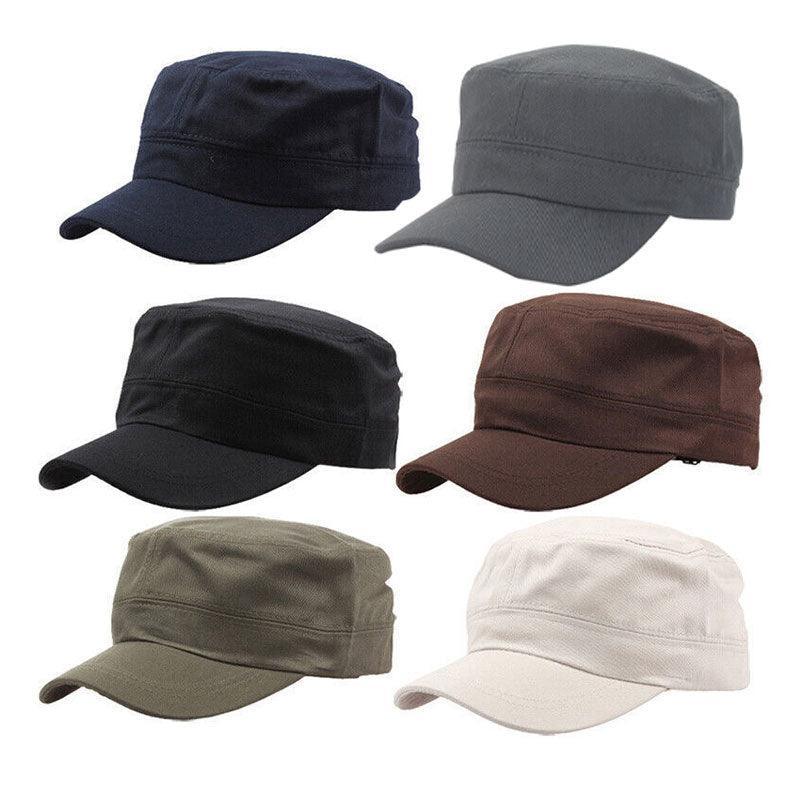 Army Plain Hat Classic Cadet Field Military Cap Style Patrol Baseball Adjustable - Navy