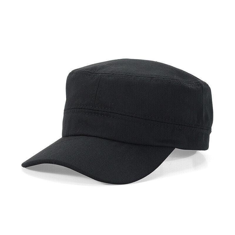 Army Plain Hat Classic Cadet Field Military Cap Style Patrol Baseball Adjustable - Navy