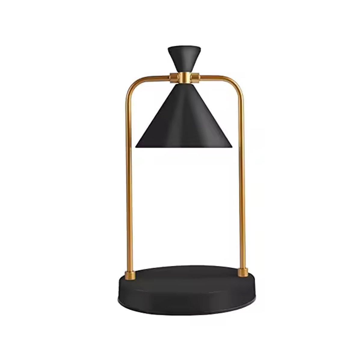 Retro Aromatherapy Table Lamp Dimmable Metal Scented Wax Lamp for Bedroom - Black