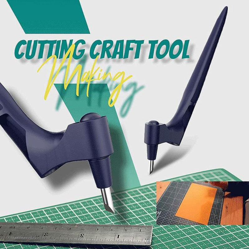 360-Degree Rotating Craft Cutting Tool with Precision Blade for Craft Art - Pink