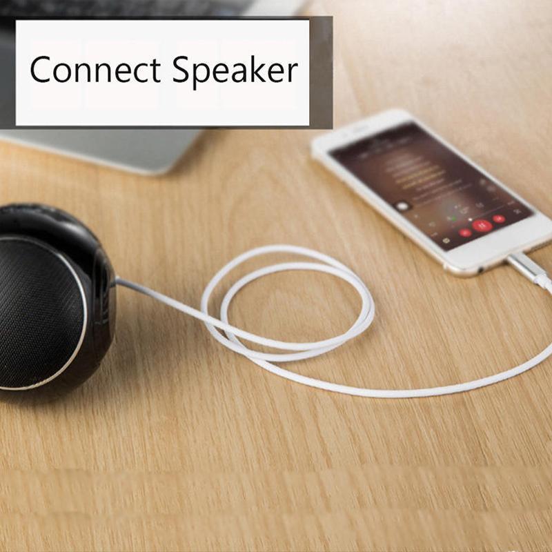 Lightning to 3.5mm Aux Audio Cable Adapter for Car Speaker Headphone Sound System - Pink