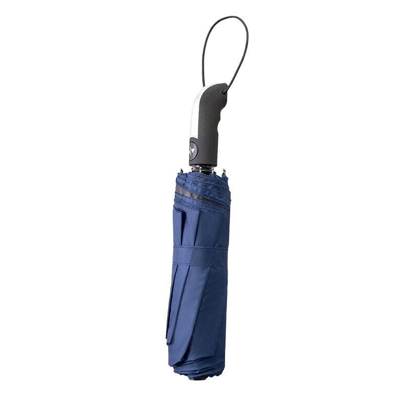 Automatic Umbrella Auto Open Close Compact Folding Anti Rain Windproof 10Ribs Au - Wine Red