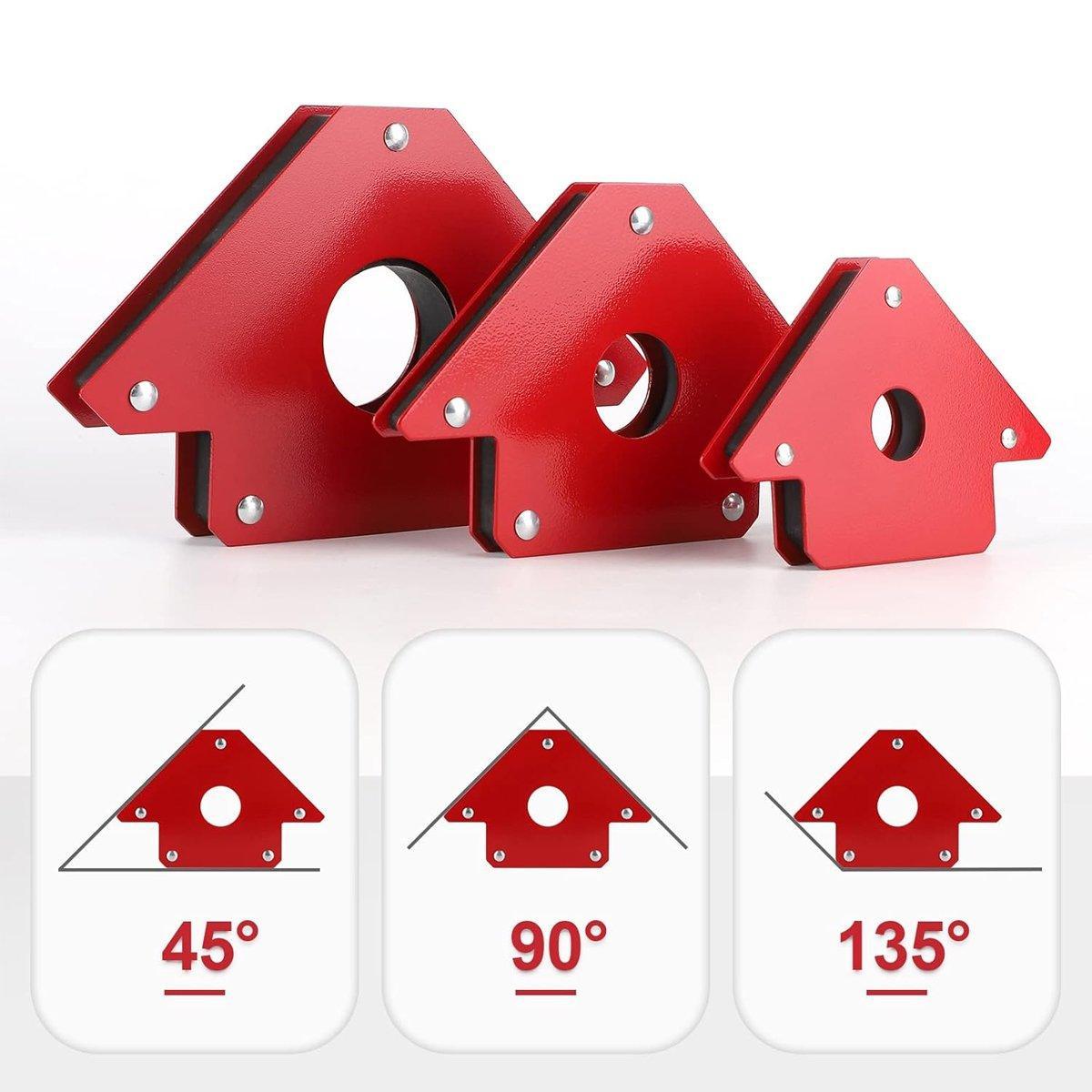 Strong Magnetic Welding Locator Multi-Angle Right Angle Welding Bracket Tool - 25 Pounds