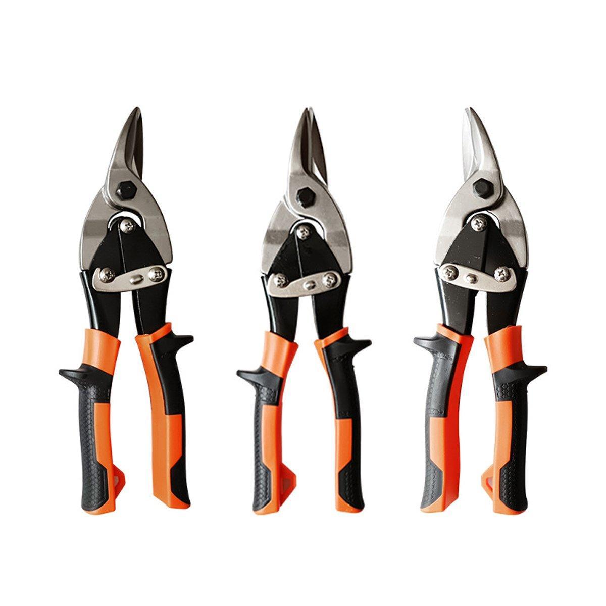 250mm Aviation Tin Snip Heavy Duty Metal Cutting Shears Industrial Scissors Tool - Straight scissors