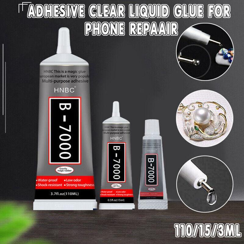 B-7000 Clear Multi-Purpose Adhesive Glue for Jewellry Phone Craft Glass Repair - 110ML