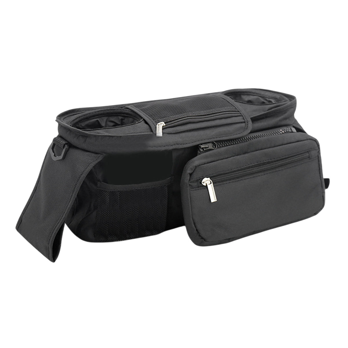 Universal Stroller Organizer Bag Trolley Storage with Multi Pockets and Cup Holders
