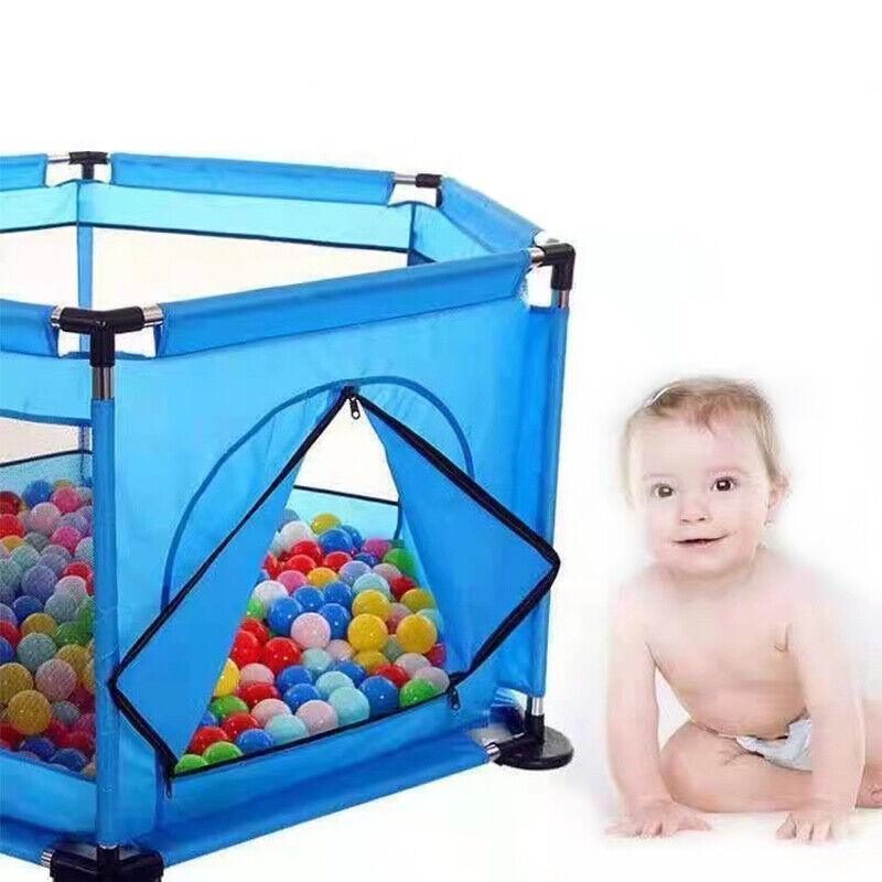 130cm Foldable Indoor Playpen Fence with Gate for Play Area or Rest Zone Setup - Green