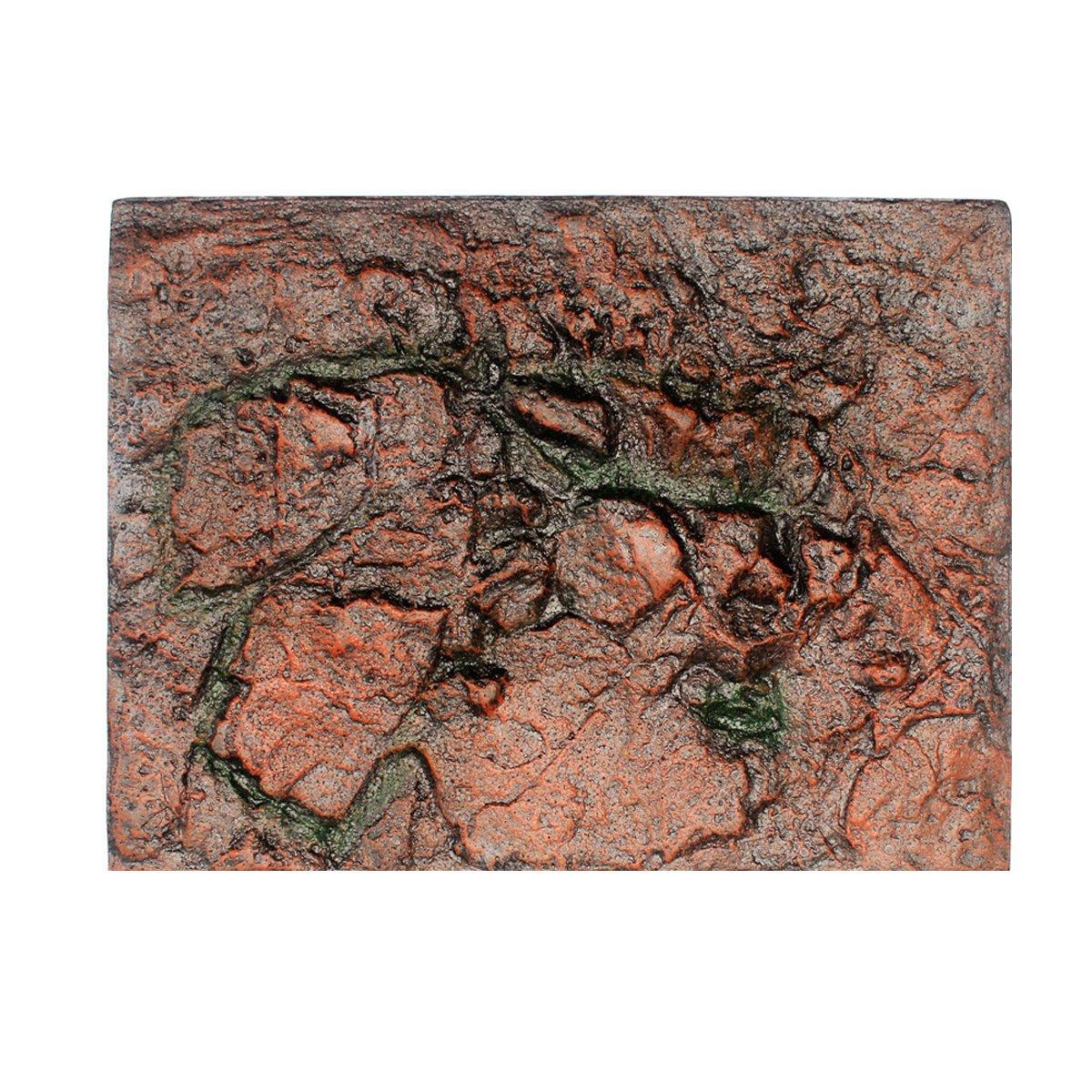 Pet Reptile Tank Board 3D Foam Backgrounds and Habitat Decoration 9 Styles - H