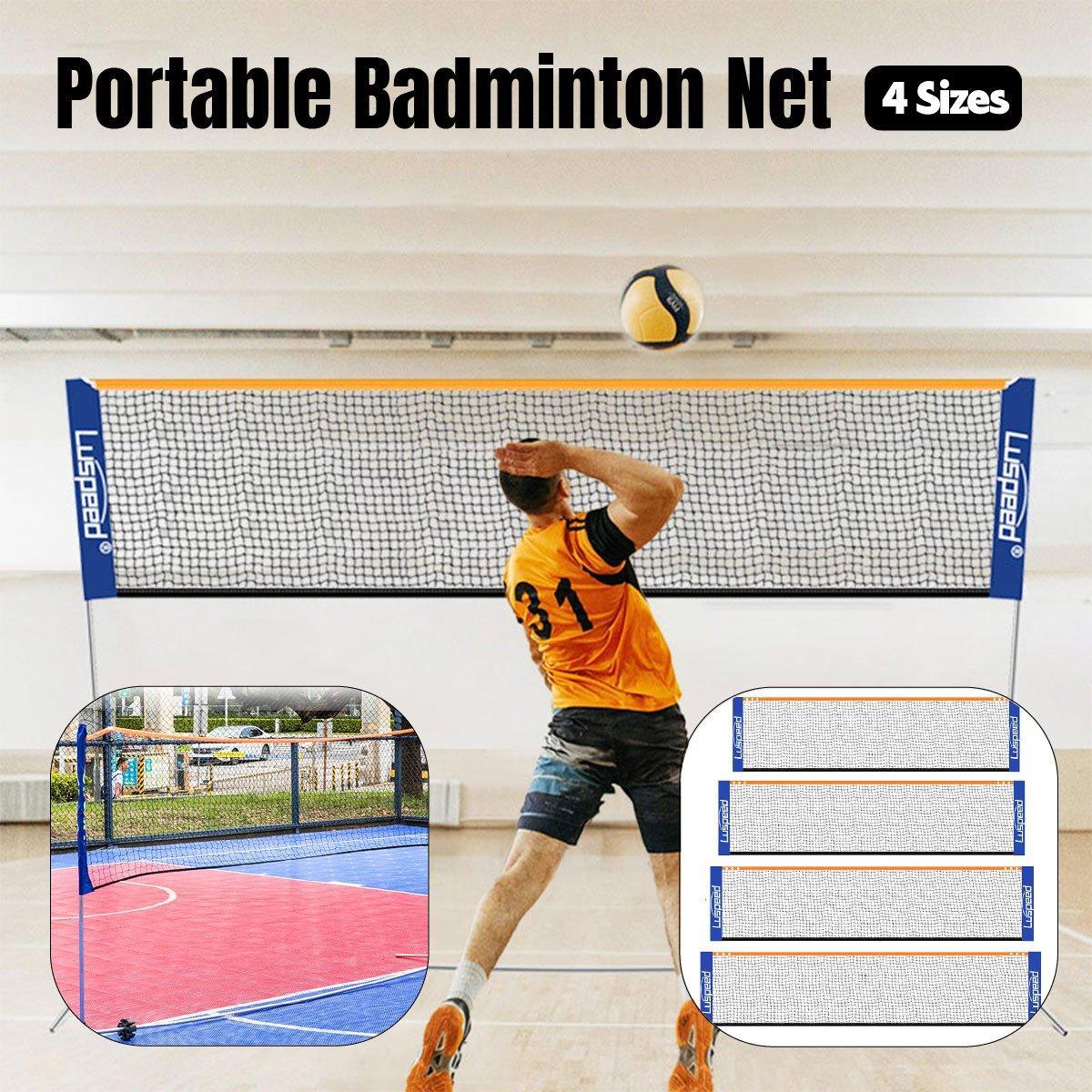 Portable Outdoor Badminton Net Set Easy Setup Adjustable Height Sports Equipment - 3.1M
