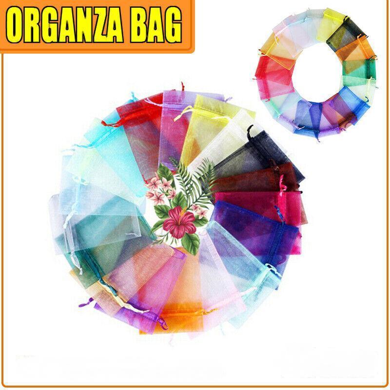 Organza Bag Sheer Bags Jewellery Wedding Candy Packaging Sheer Bags 10*15 cm - Black