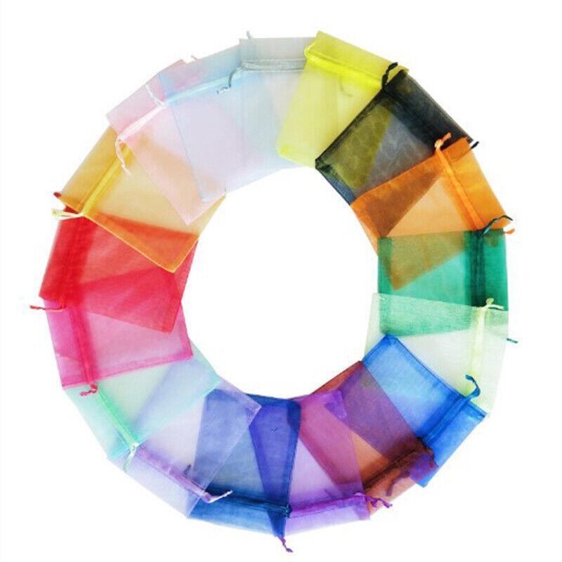 50PCS Organza Bag Sheer Bags Jewellery Wedding Candy Packaging Sheer Bags 10*15 cm - Fruit Green/50PCS