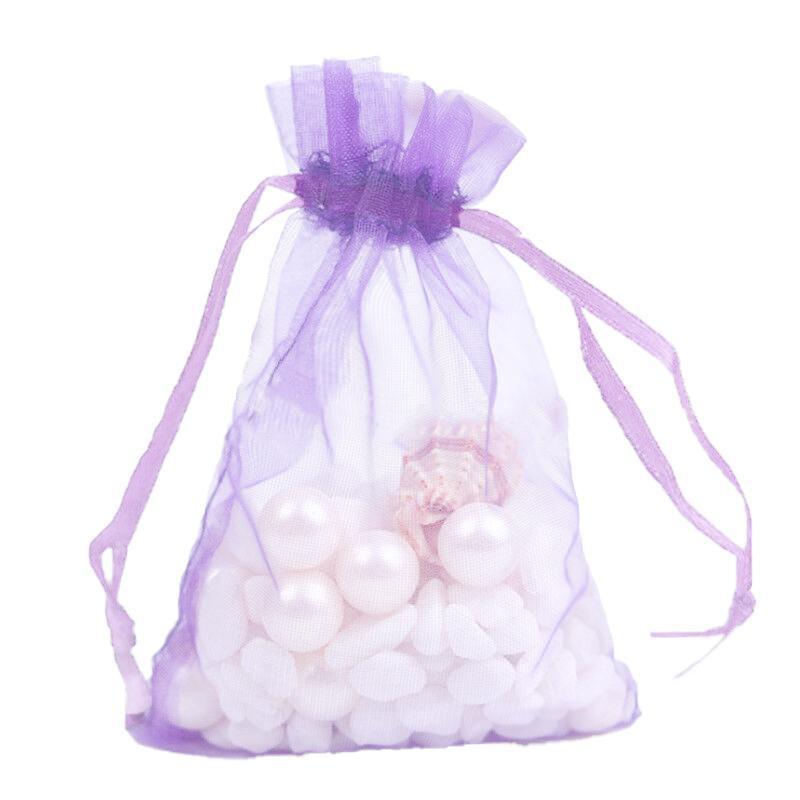 50PCS Organza Bag Sheer Bags Jewellery Wedding Candy Packaging Sheer Bags 10*15 cm - White/50PCS