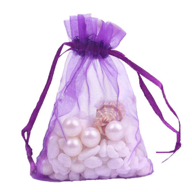 50PCS Organza Bag Sheer Bags Jewellery Wedding Candy Packaging Sheer Bags 10*15 cm - White/50PCS