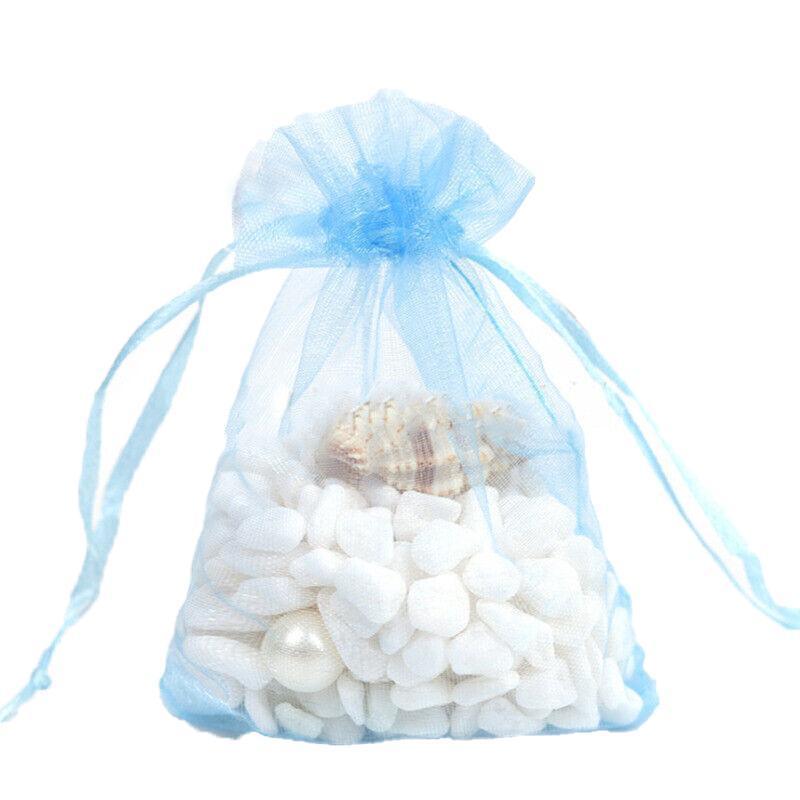 50PCS Organza Bag Sheer Bags Jewellery Wedding Candy Packaging Sheer Bags 10*15 cm - White/50PCS