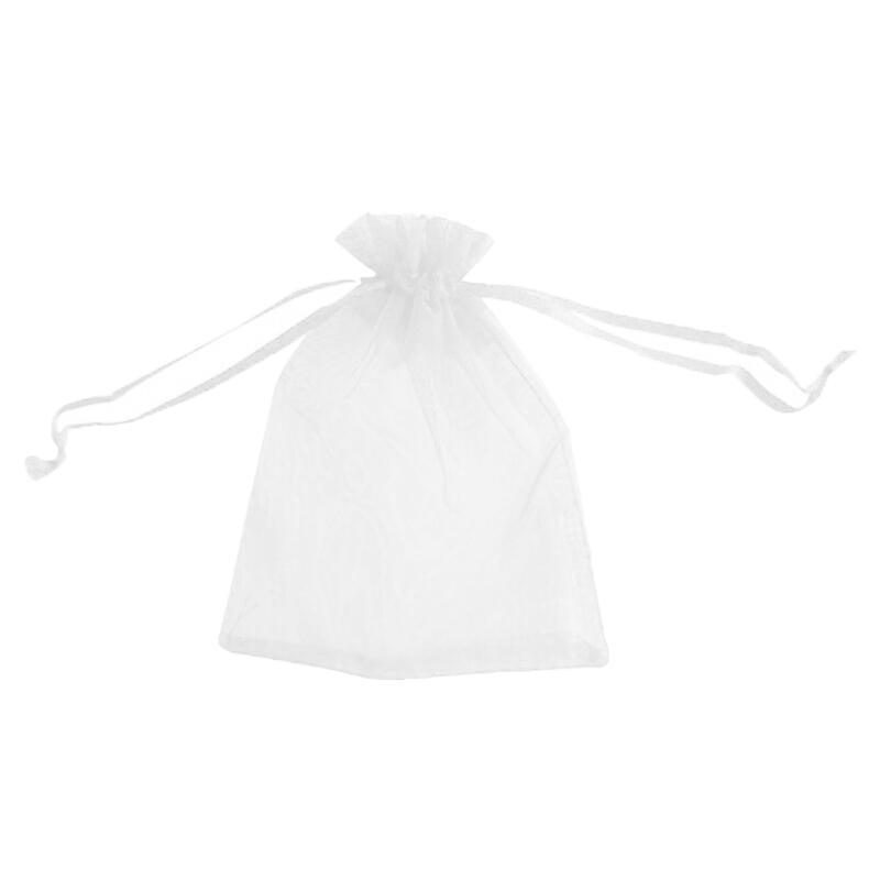 50PCS Organza Bag Sheer Bags Jewellery Wedding Candy Packaging Sheer Bags 10*15 cm - White/50PCS