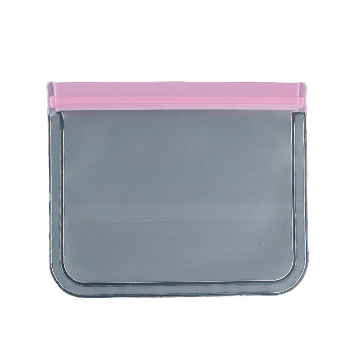 10 Pack Reusable Frosted PEVA Food Storage Bags Resealable Ziplock Freezer Safe - Pink