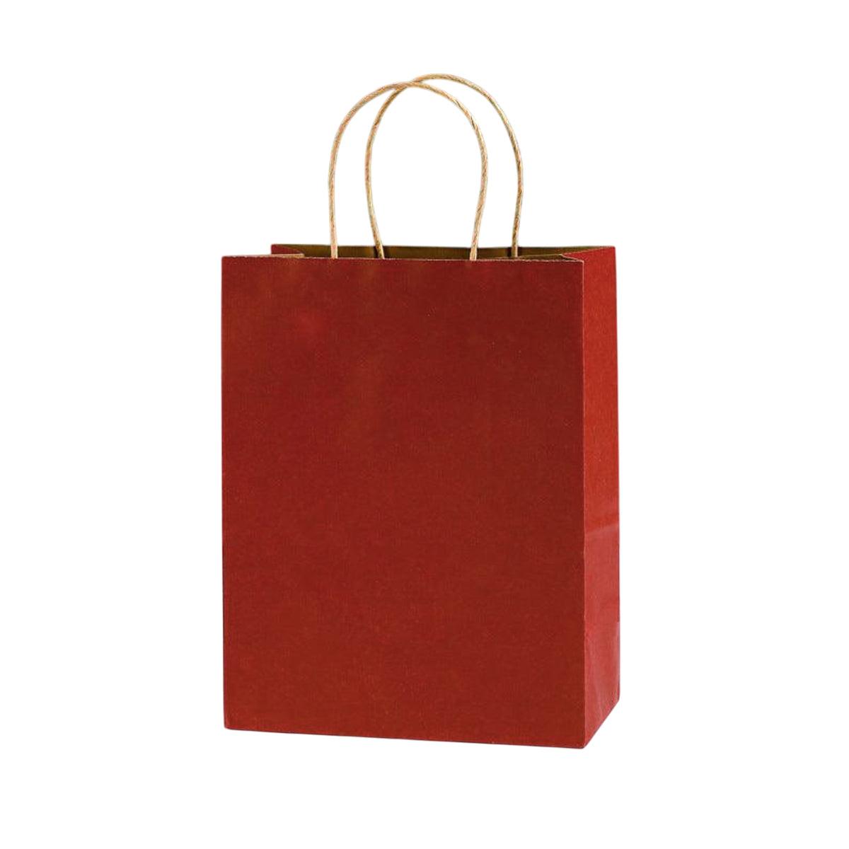 20pcs Small Kraft Paper Gift Bags with Handles for Shopping Party Favour - Brown