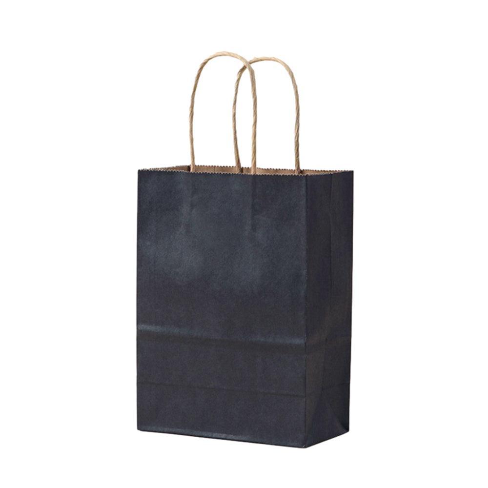 20pcs Small Kraft Paper Gift Bags with Handles for Shopping Party Favour - Dark Pink