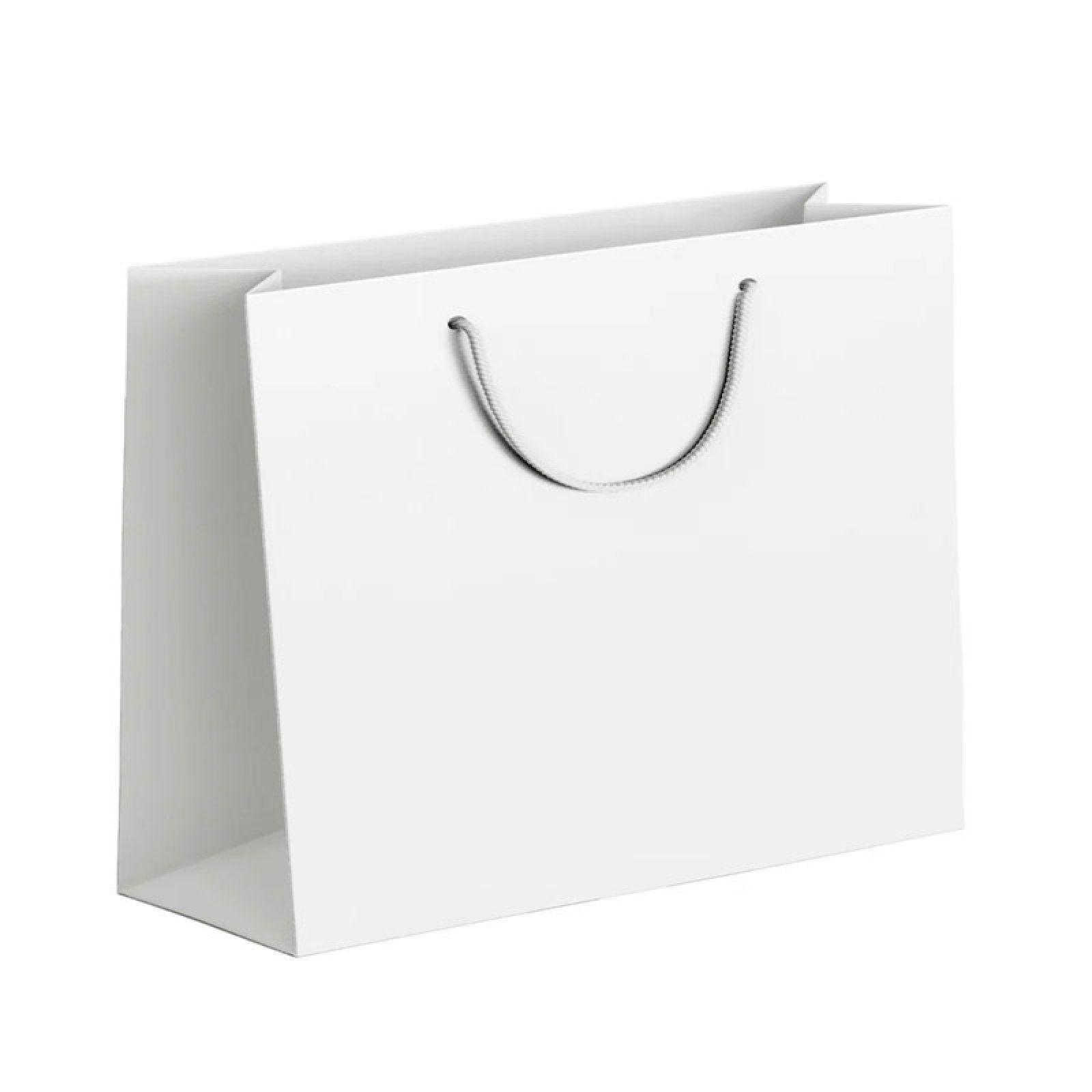 25X Kraft Paper Bags Gift Shopping Bag Carry White Pink Black Bag With Handles - Pink-17-24-10