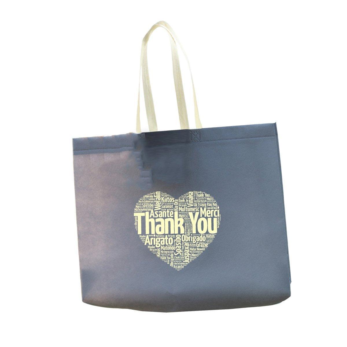 25PCS Fashionable Non-Woven Fabric Tote Eco Friendly Bag Reusable Shopping Bag - Smile 35*45*12cm