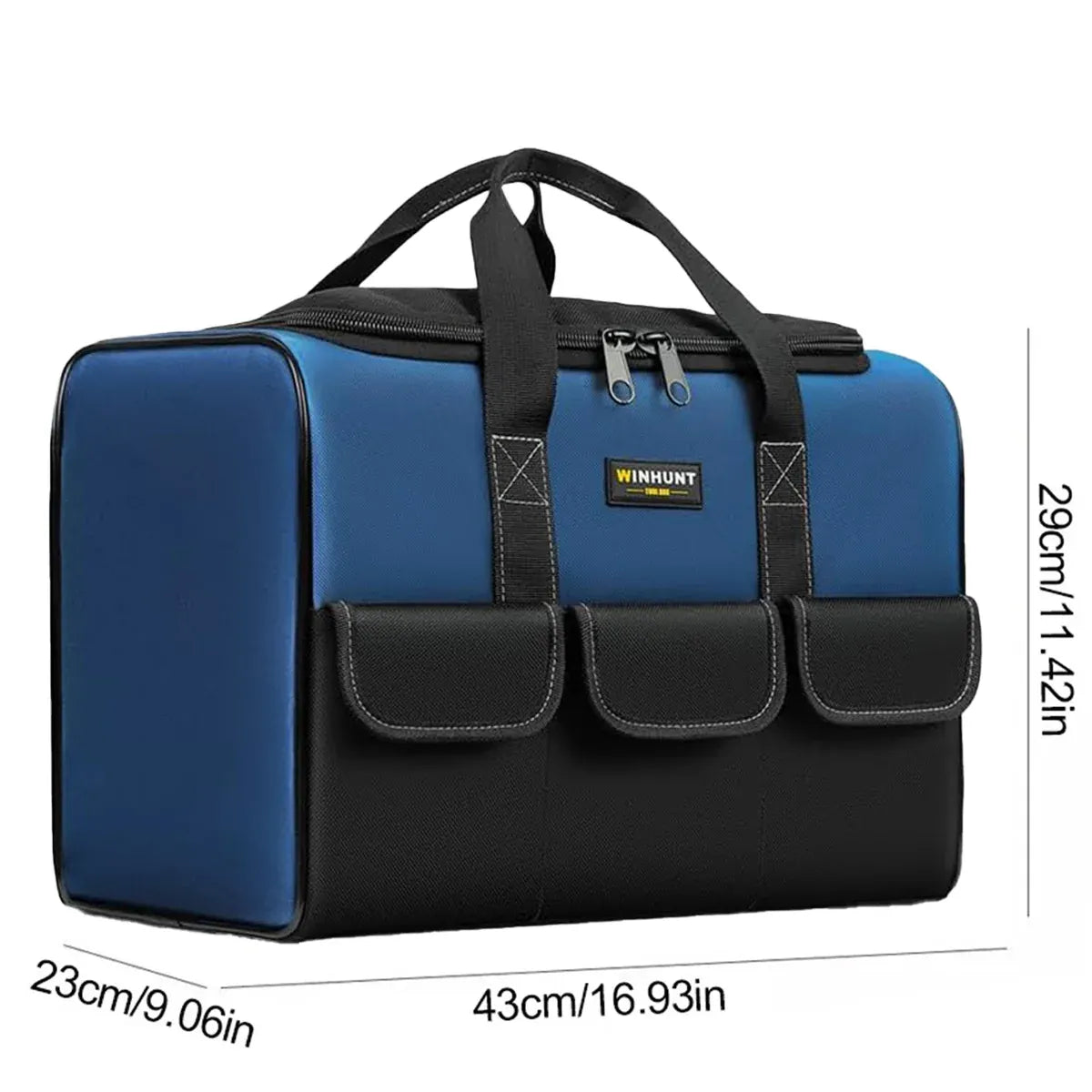 Heavy Duty Tool Bag 43x23x29cm Oxford Cloth Tool Storage Bag with Pockets