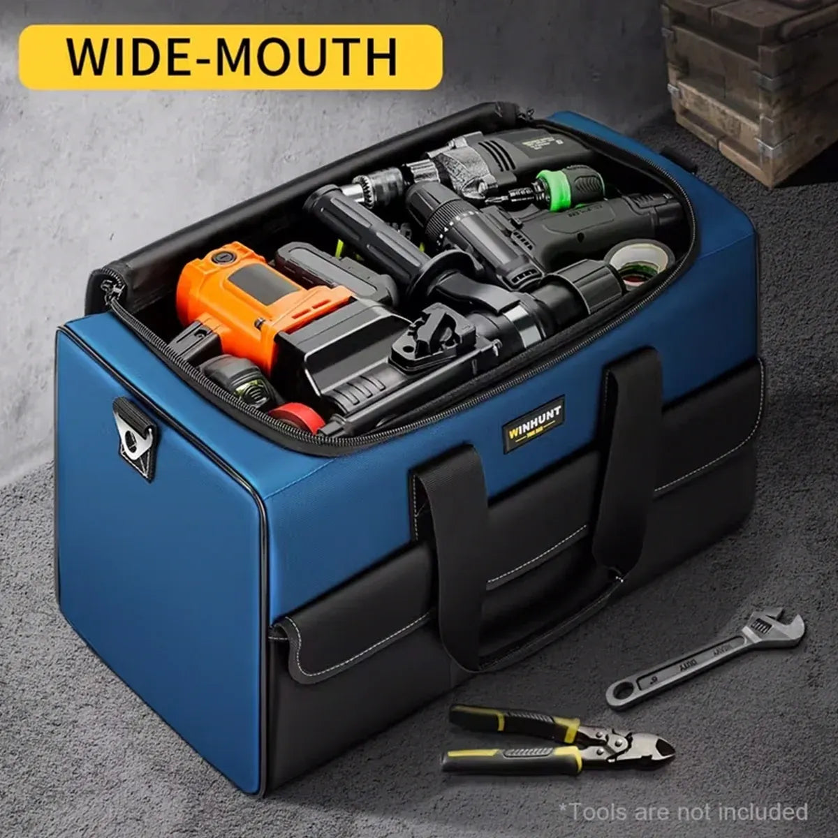 Heavy Duty Tool Bag 43x23x29cm Oxford Cloth Tool Storage Bag with Pockets