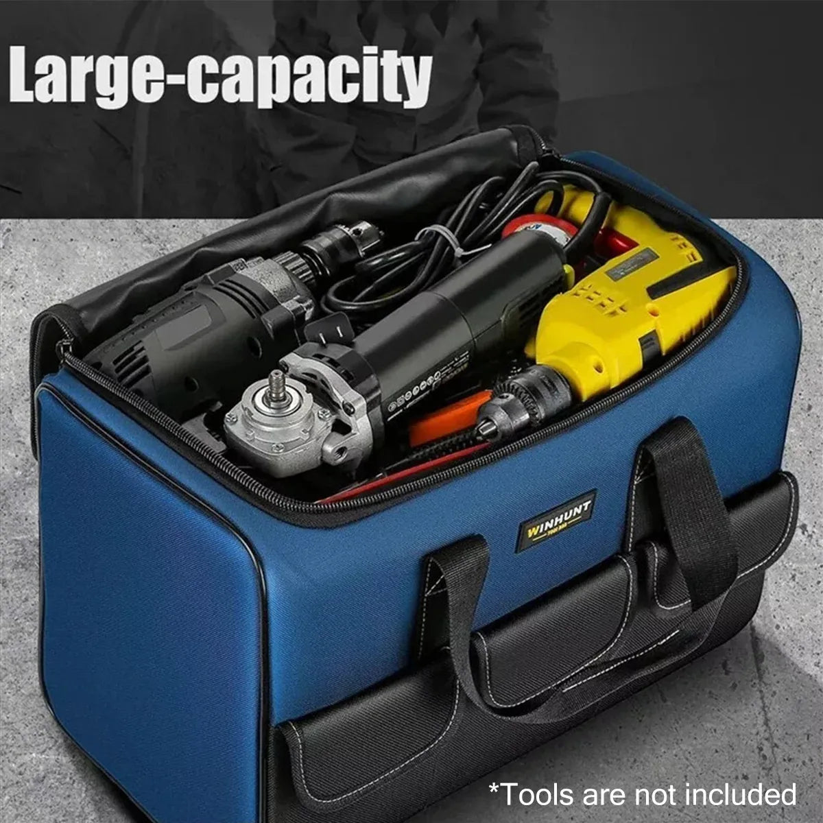 Heavy Duty Tool Bag 43x23x29cm Oxford Cloth Tool Storage Bag with Pockets