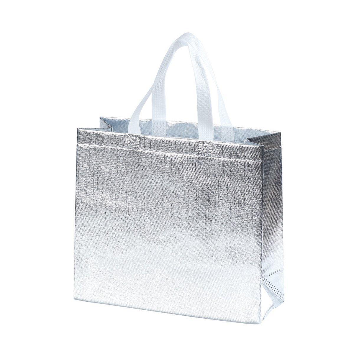 25PCS Embossed Non-Woven Tote Bag Fashion Shopping Gift Packaging Bag - Gold-40*30*12cm