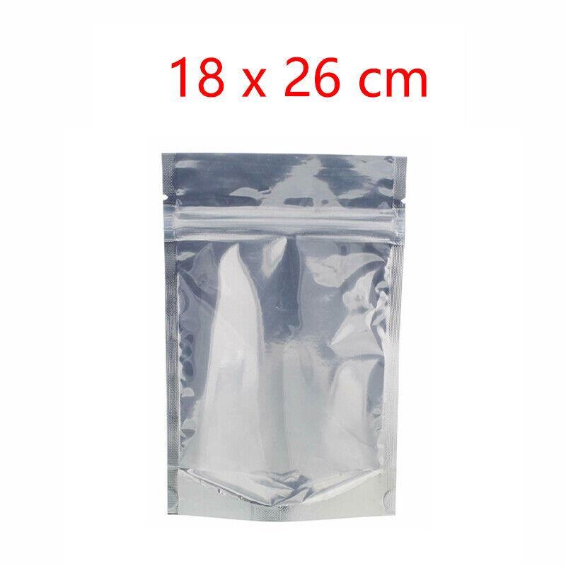 Clear Aluminum Foil Mylar Stand Up Retail Bags Zip Lock Pouches Pouch Packaging - 24*37+4CM-50PCS